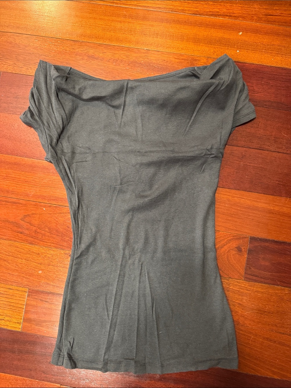 Express One-Shoulder Fitted Dress in Charcoal Gray